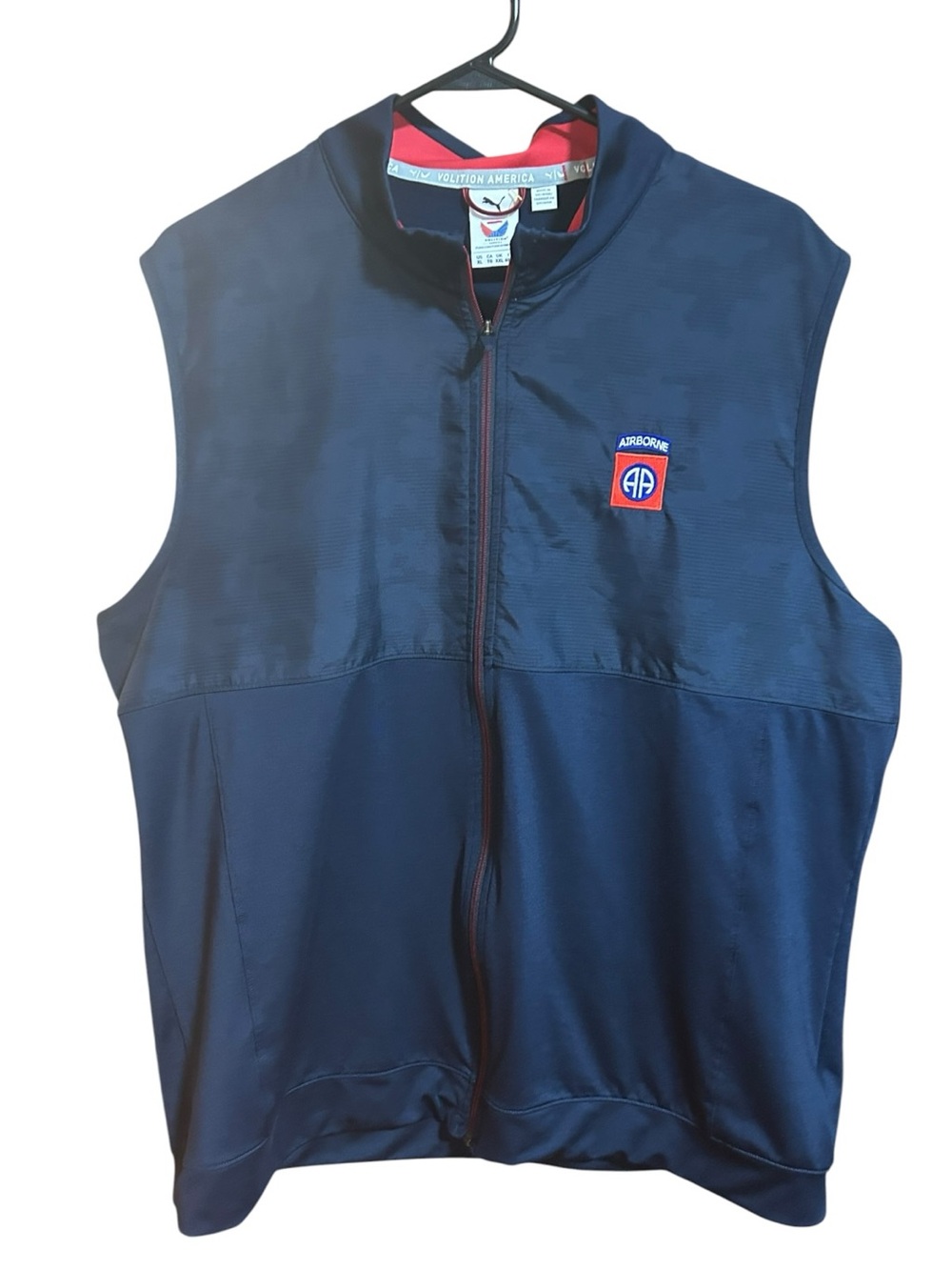 Volition PUMA collab Airborne Blue Sleeveless Zip Front performance Vest